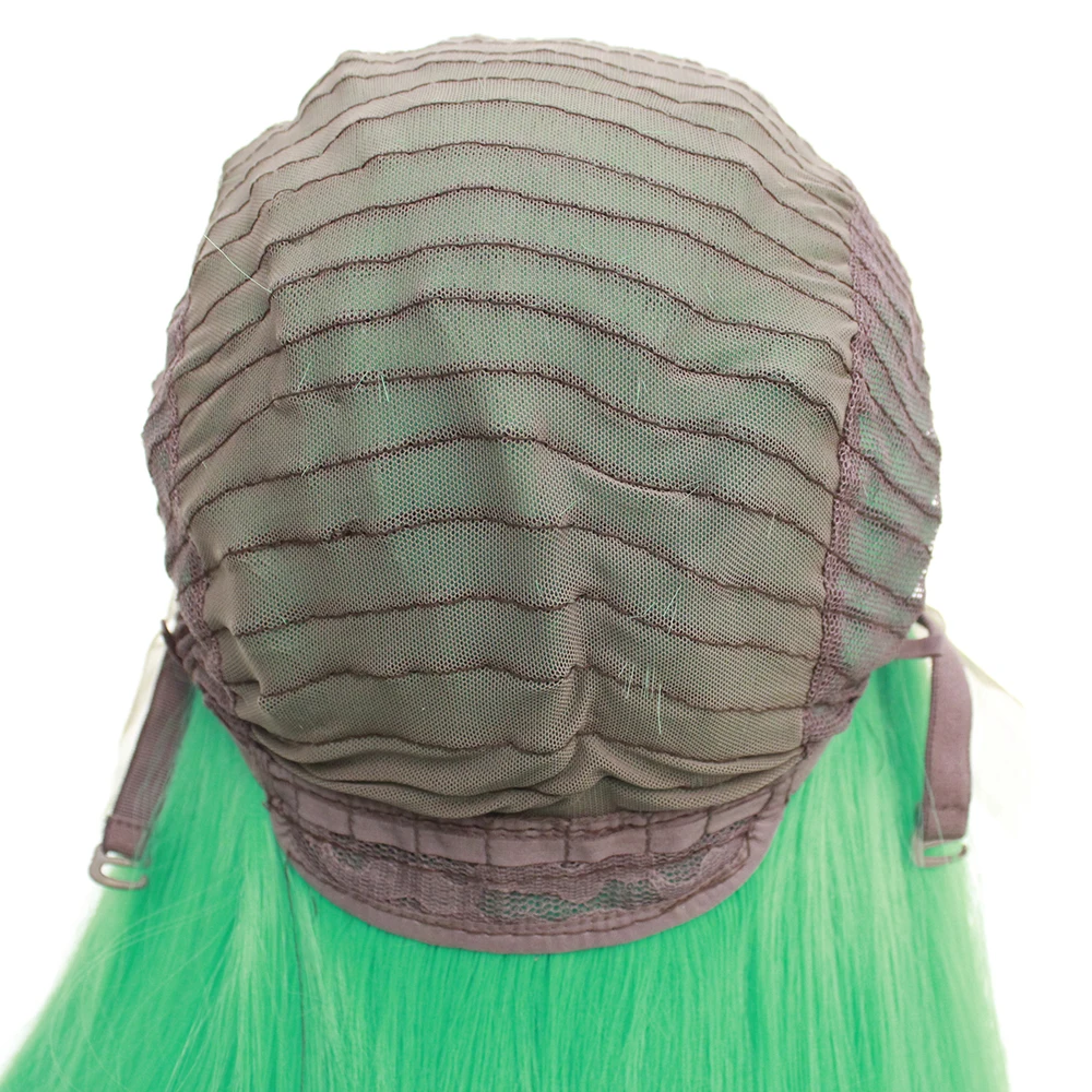 V'NICE натуральные волосы длинные прямые зеленый цвет термостойкие волокна синтетические кружева передние парики для черных женщин косплей