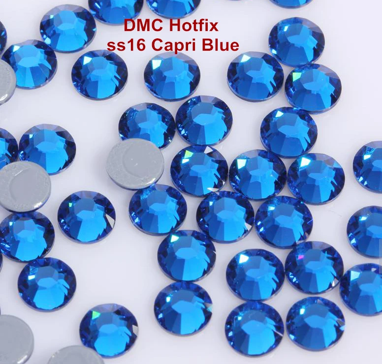 

Free Shipping! 1440pcs/Lot, ss16 (3.8-4.0mm) High Quality DMC Capri Blue Iron On Rhinestones / Hot fix Rhinestones