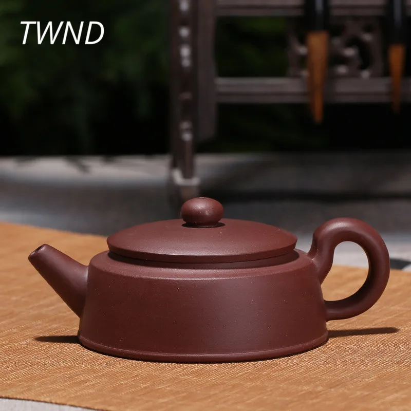 

160CC purple clay han bian yixing teapot chinese kung fu handmade pot zisha kettle with gift box 16.4