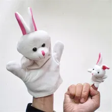 Новая мода 2 шт животных пальчиковые игрушки из плюша ребенка раннее развитие ребенка игрушки подарок мягкие игрушки для детей Детские игрушки пальчиковые куклы Горячая