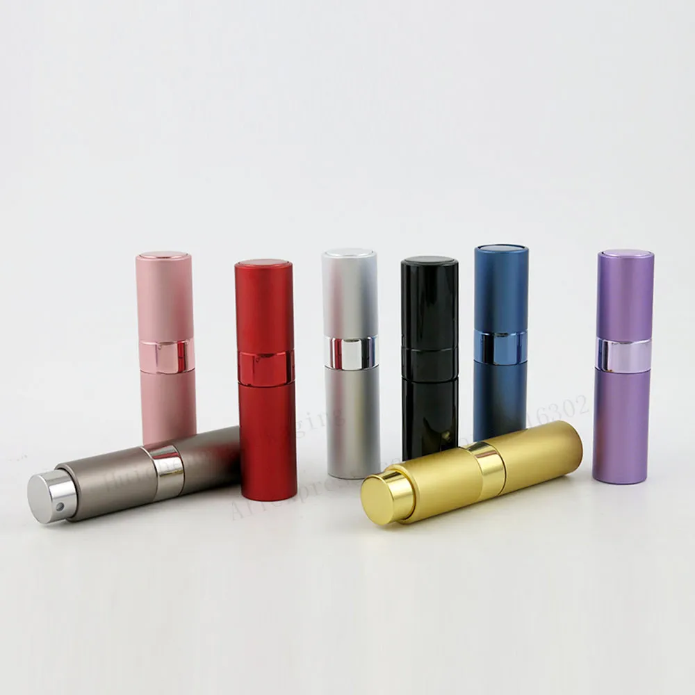 

200 x Top Quality 8ML Mini Travel Portable Replaceable Empty Atomizer Perfume Bottle Aluminum Spray Parfume Containers