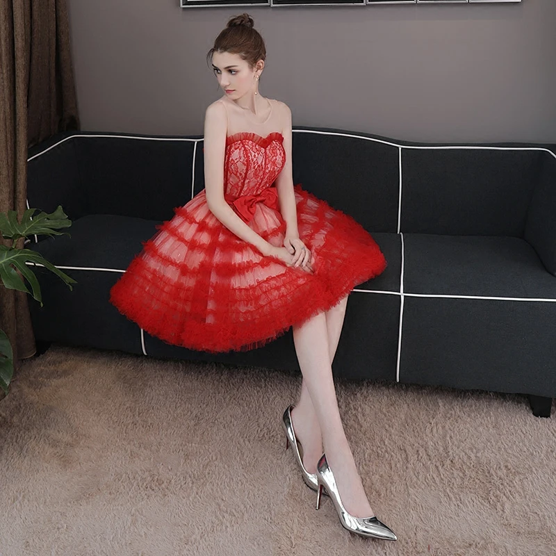 Red Fringe Evening Dresses