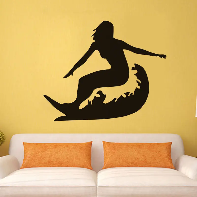 Surfing Vinyl Wall Decal Sport Home Decor Art Sticker Mural House Wallpaperin Wall Stickers