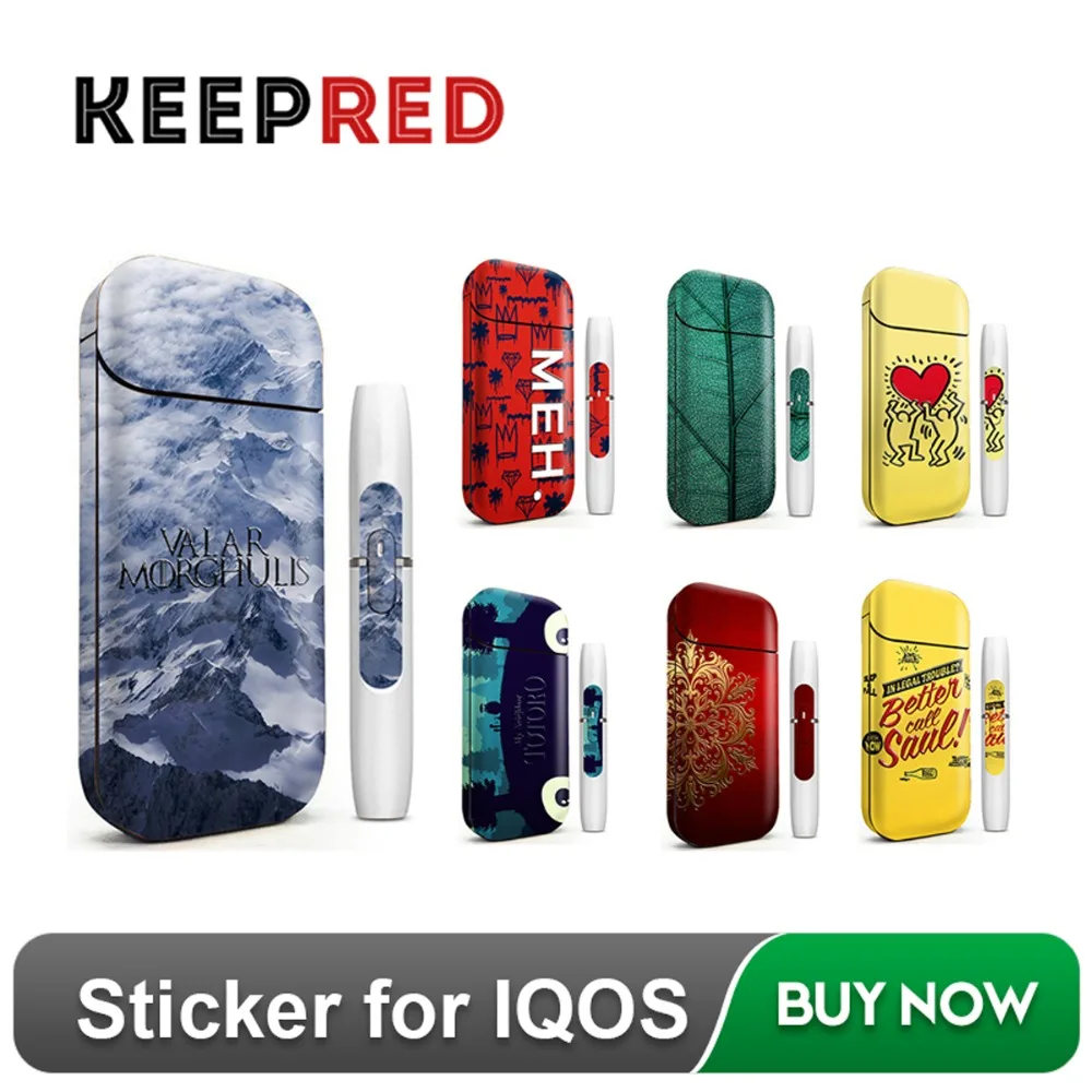 

KEEPRED 3M Skin Sticker for IQOS 2.4 for IQOS 2.4 Plus Case Cover Vape Electronic Cigarette Kit Sticker 2.5D Accessories