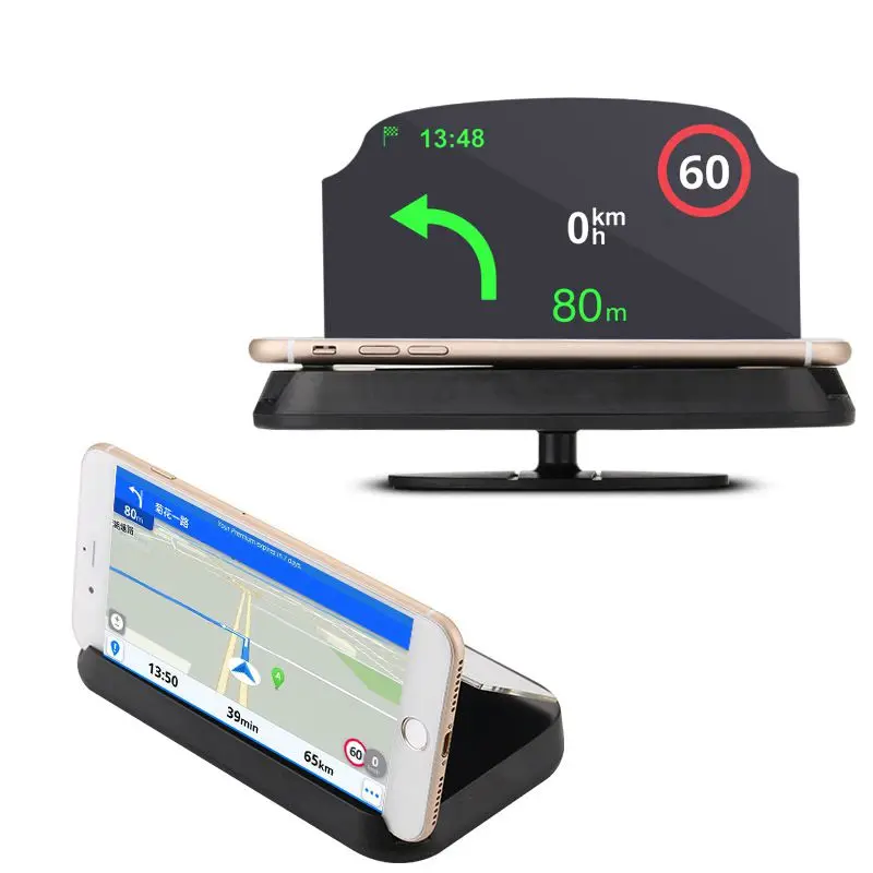 

Auto GPS Navigation Holder HUD Head Up Projection Display Non-slip Phone Bracket