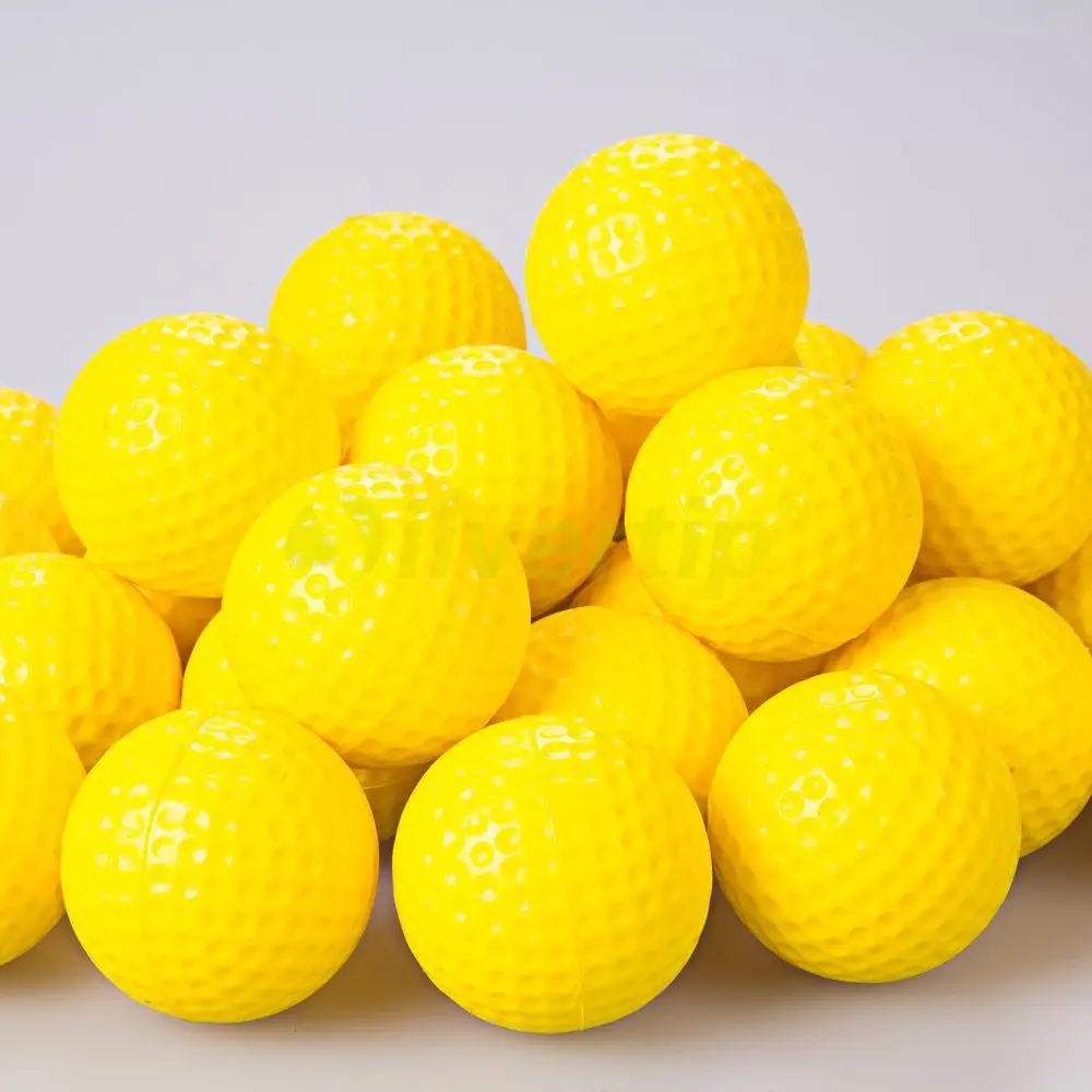 

Free Shipping New 30pcs / pack Yellow PU Foam Golf Balls Sponge Elastic Indoor Outdoor Practice Training