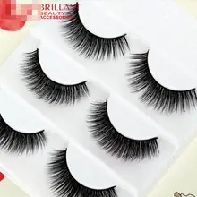 3 пары 3D ручной норки ресницы Индивидуальный естественный Накладные ресницы для Красота Макияж Поддельные ресницы extension-a03