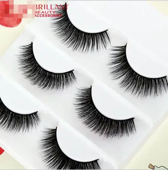 

3pairs 3D Handmade Mink Eyelashes individual Natural False Eyelashes for Beauty Makeup fake Eye Lashes Extension-A03