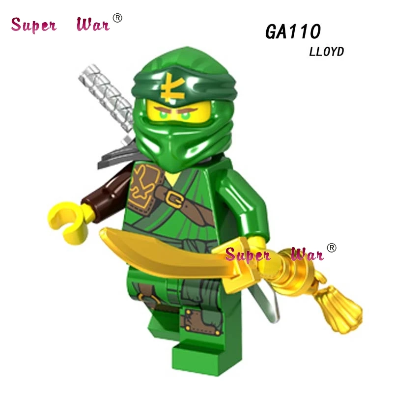 GA110 50 шт. модель строительных блоков серия Action JAY Zane и Kai LLOYD NYA Золотой коричневый Пиро игрушка "Змея" подарок для детей - Цвет: GA110