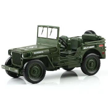 

Military Model for Battlefield Jeep G Scale 1:18 Car Model US Army Force Vehicle Toy Model