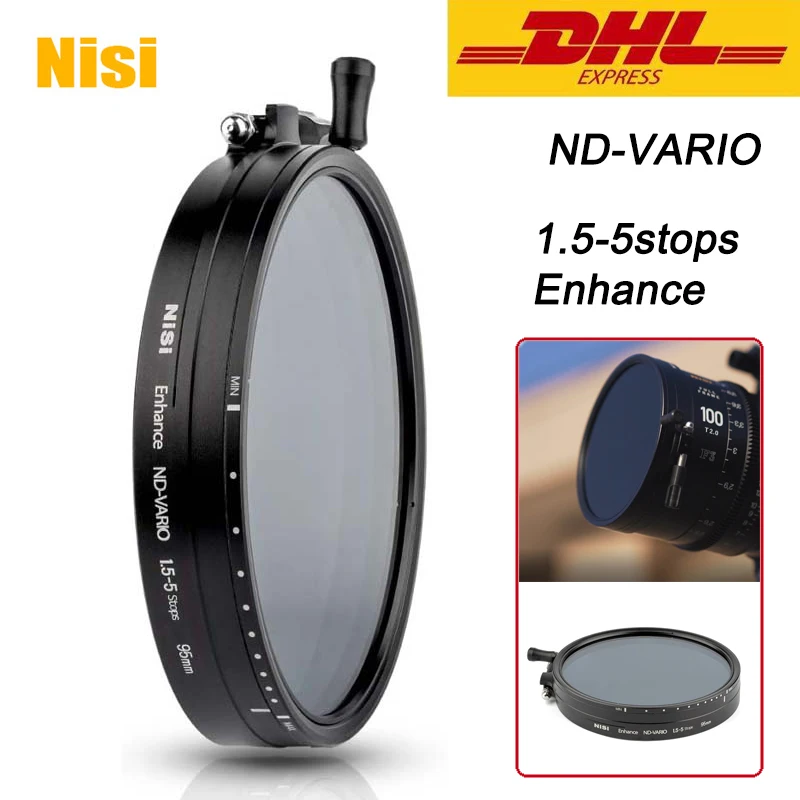 Фильтр для объектива камеры NISI ND-VARIO 1,5-5 stops Enhanced 95 110 114 мм для видеосъемки 95 мм 110 мм 114-5 stops