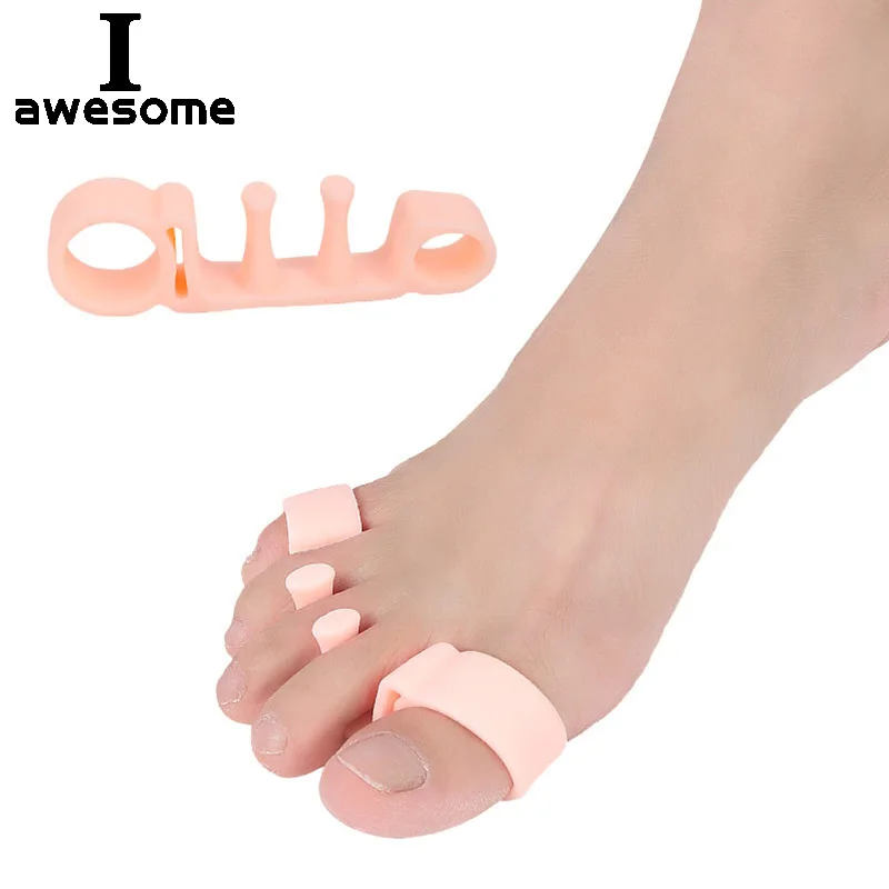 

1 Pair Gel 5 Toe Separator Foot Care Insoles for Women High Heels Side Pain Relief Orthopedics Protector Shoe Sole Plantillas