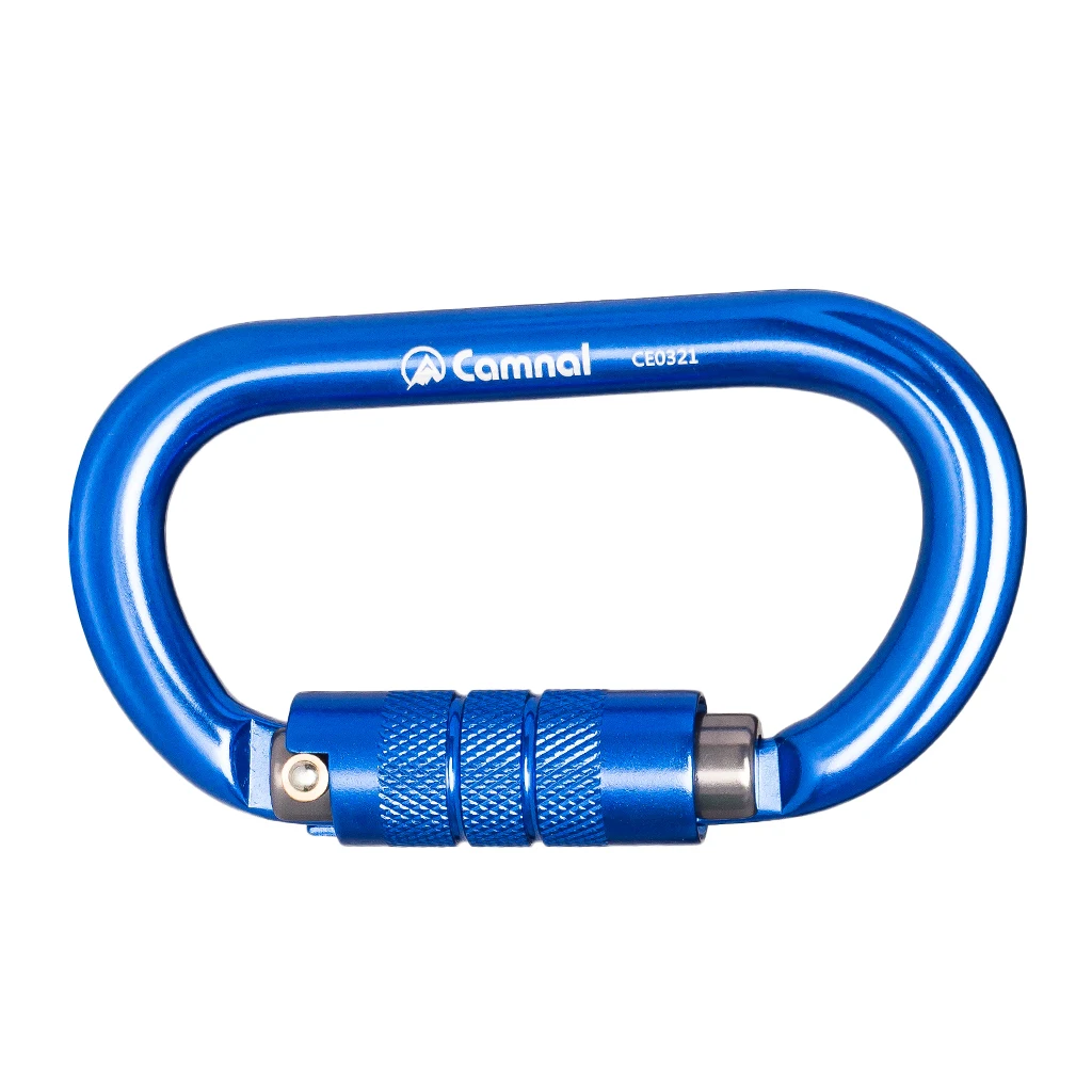 Perfeclan Rock Screw Gate Auto Locking Carabiner Climbing Safety D Type Hook Aluminum Auto Lock Screwgate D Carabiner