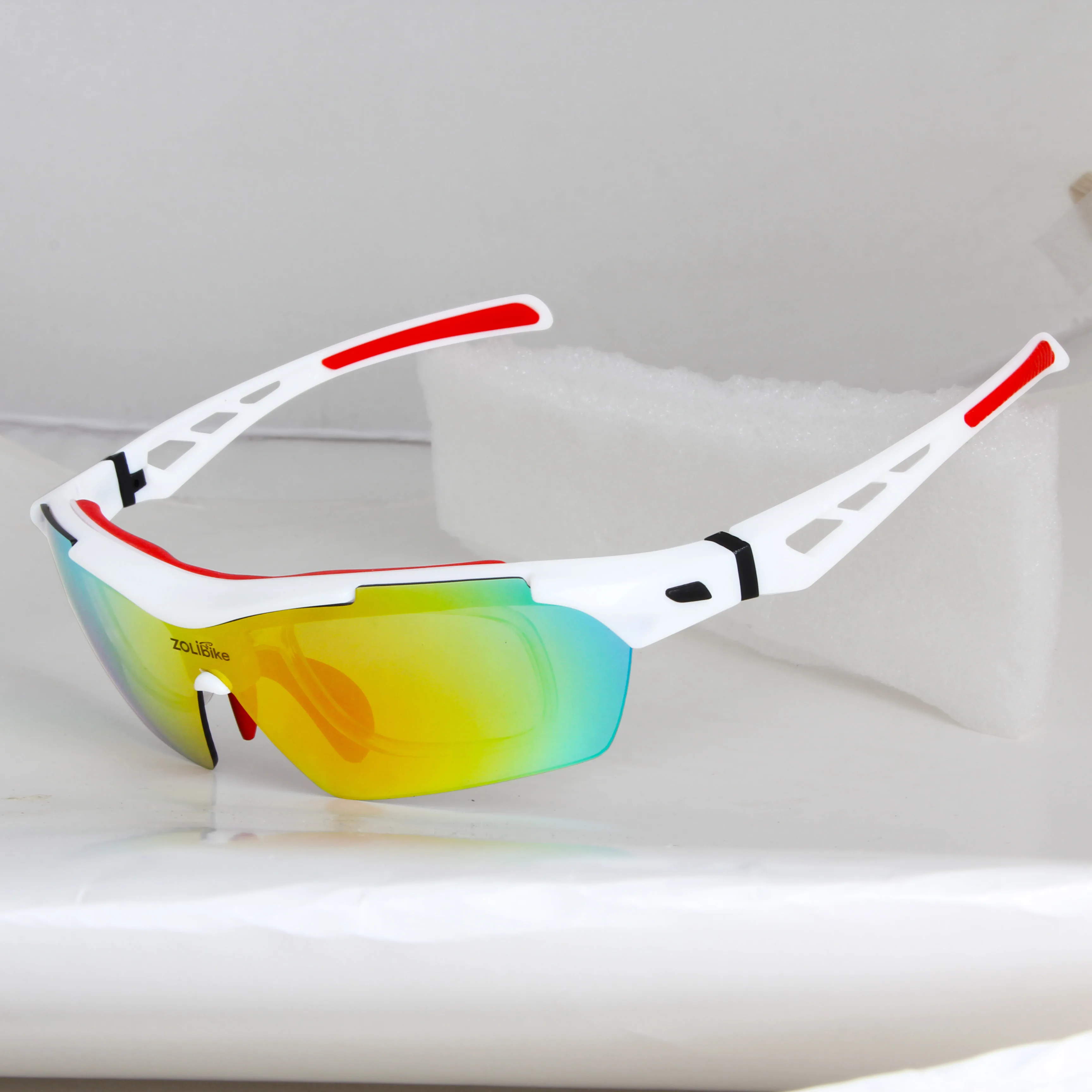 Поляризованные очки велосипедные Для Мужчин велосипедные очки UV400 защиты Мужской PC очки Бег Велоспорт рыбалка велосипедные очки 5 Лен - Цвет: Серебристый