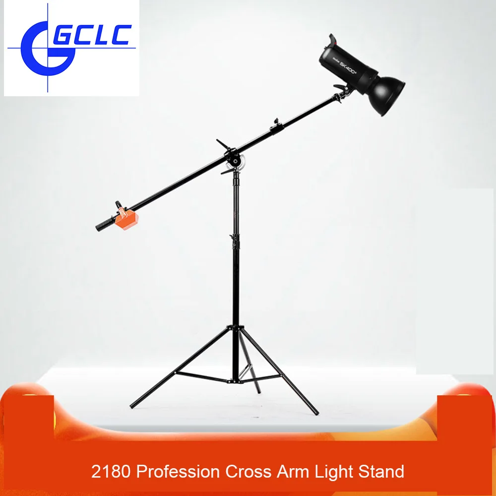 

XINSHETU Photo Studio Professional Cross Arm 2.1M Light Stand For Photographic Lighting LED Light Wedding photo Studio
