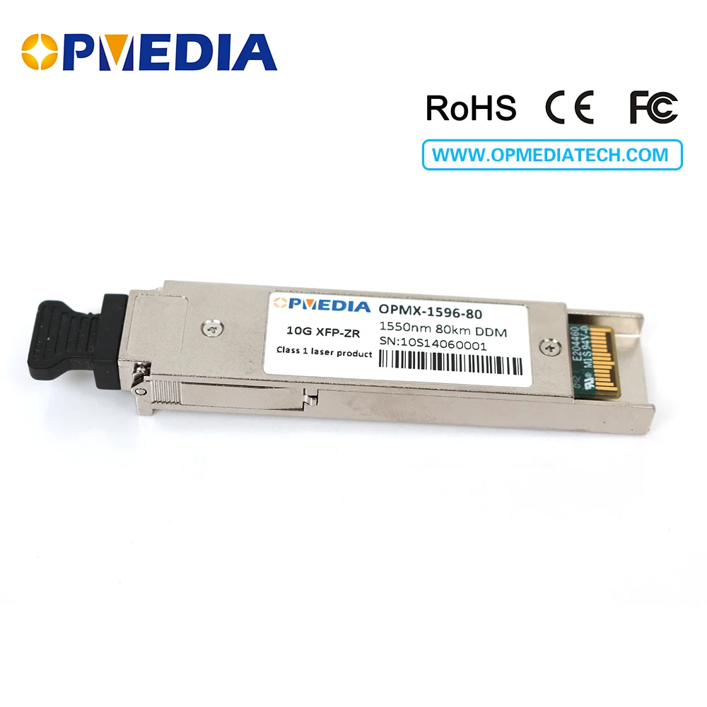 

10GBASE-ZR ethernet,10G 1550nm 80km XFP transceiver, DDM funcion,dual LC connector module, compatible with Juniper equipment