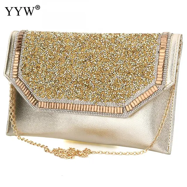Brand Fashion Female Evening Party Bag Gold Women Handbags Silver Brand Fashion Female Evening Party Bag Gold Women Handbags Silver Envelope Black Hasp Shoulder Crossbody