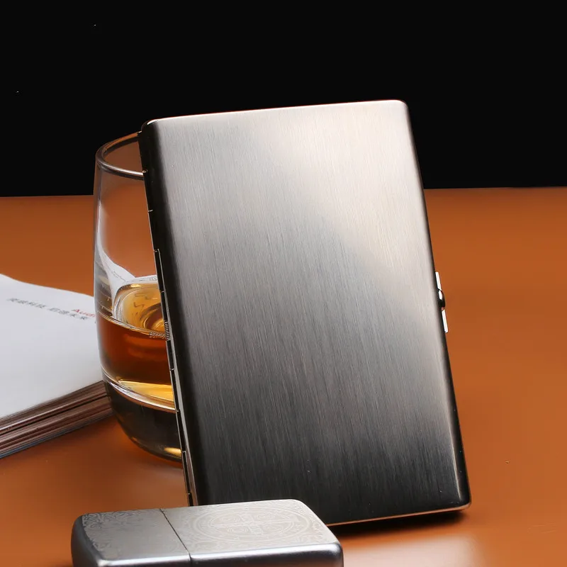 

2016 New Product Cigarette Box Slim Extra Long Cigarette Metal Material Portable Anti Fold