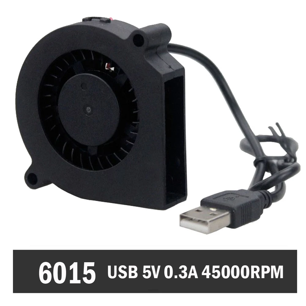 2 шт./лот Gdstime 60 мм x 15 6015 DC 5 В USB кулер Турбокомпрессор центробежный вентилятор