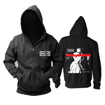 

Bloodhoof Nine Inch Nails industrial rock band new zipper hoodie Asian Size