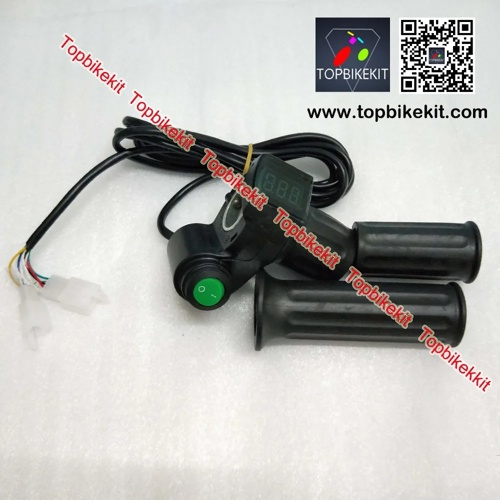 Excellent 24V / 36V / 48V / 60V Half Twist Throttle Handlebars LED Display with Cruise function for ebike e-scooter 5