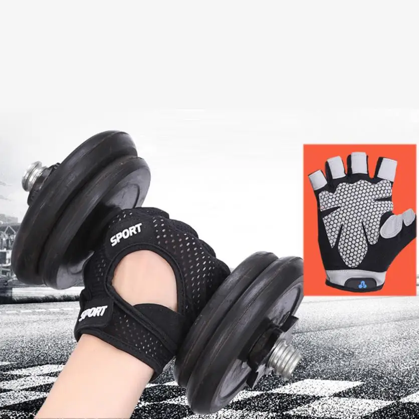 FishSunDay Men Women Yoga Fitness Half finger Gloves Weight Lifting Gym Training Sports Gloves Breathable 0723