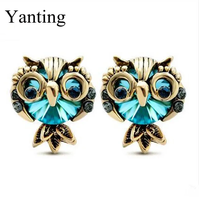 New Arrival Fashion Vintage Crystal Owl Earrings For Women 2017 Stud New Arrival Fashion Vintage Crystal Owl Earrings For Women 2017 Stud Earring Jewelry Cool Para Gifts