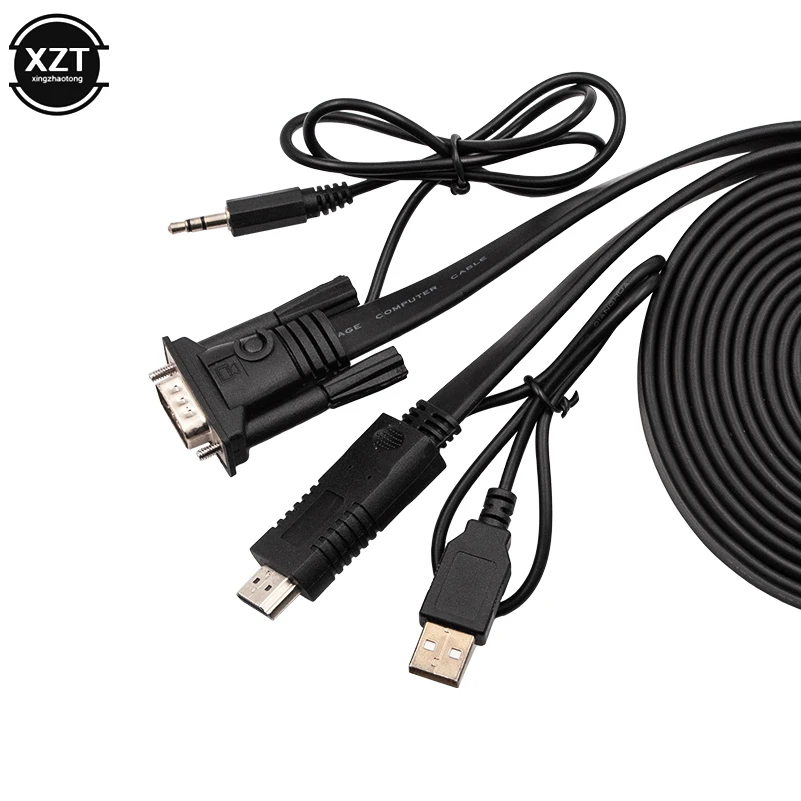 Новый HDMI в VGA конвертер кабель с 3 5 мм аудио адаптер питанием 1080P для Xbox 360 PS3
