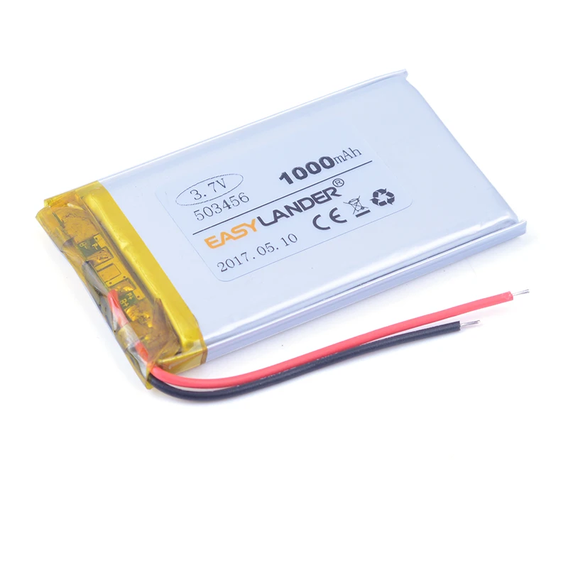 503456 503356 3.7V 1000mAh Rechargeable lithium Li Polymer Battery For