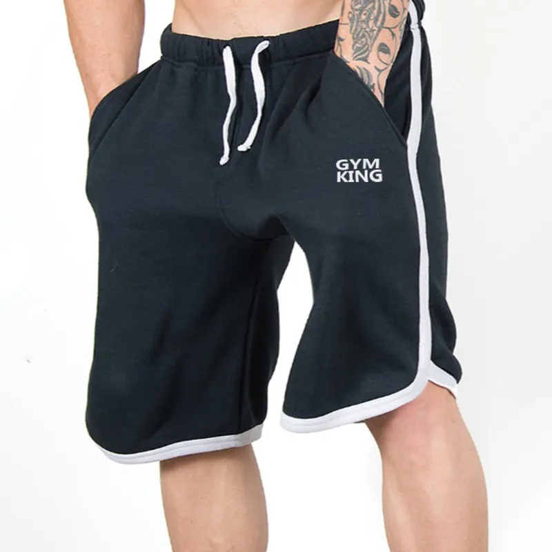 Для мужчин повседневное модные хлопковые шорты свободного кроя тренажерные залы фитнес по колено короткие штаны Летние Мужские Jogger