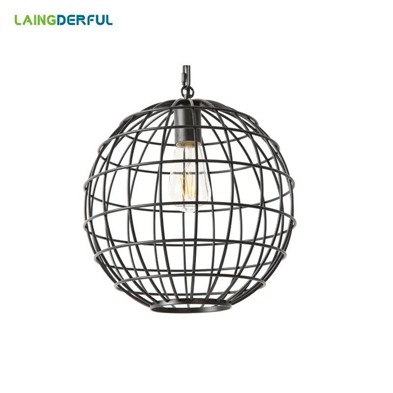 

LAINGDERFUL Nordic Restaurant Pendant Lights Plant Decoration Iron Pendant Lamp Simple Creative Industrial Lamp