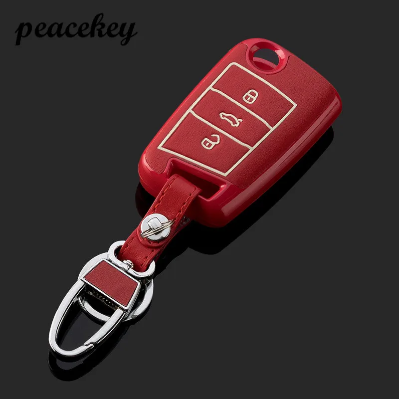 Чехол для автомобиля Peacekey Volkswagen VW Golf 7 MK7 Passat B5 B6 Polo 4 5 6 Touran Tiguan Bora Jetta mk5 mk6|car styling key
