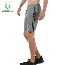 Vansydical высококачественные хлопковые шорты для бега с эластичной резинкой на талии быстросохнущие шорты для бега спортивные шорты свободная спортивная одежда