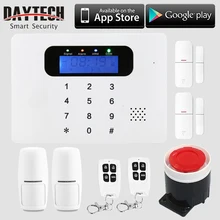 DAYTECH беспроводная WiFi GSM SMS сигнализация домашняя система безопасности приложение управление lcd сенсорная клавиатура с PIR детектором датчик дистанционного управления