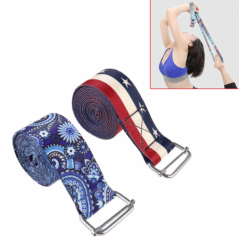 Stretchy Yoga Band Adjustable Yoga Belt Yoga Stretch Belt Washable Sport Stretch Strap D-Ring Belts Yoga Strap Fitness Rope