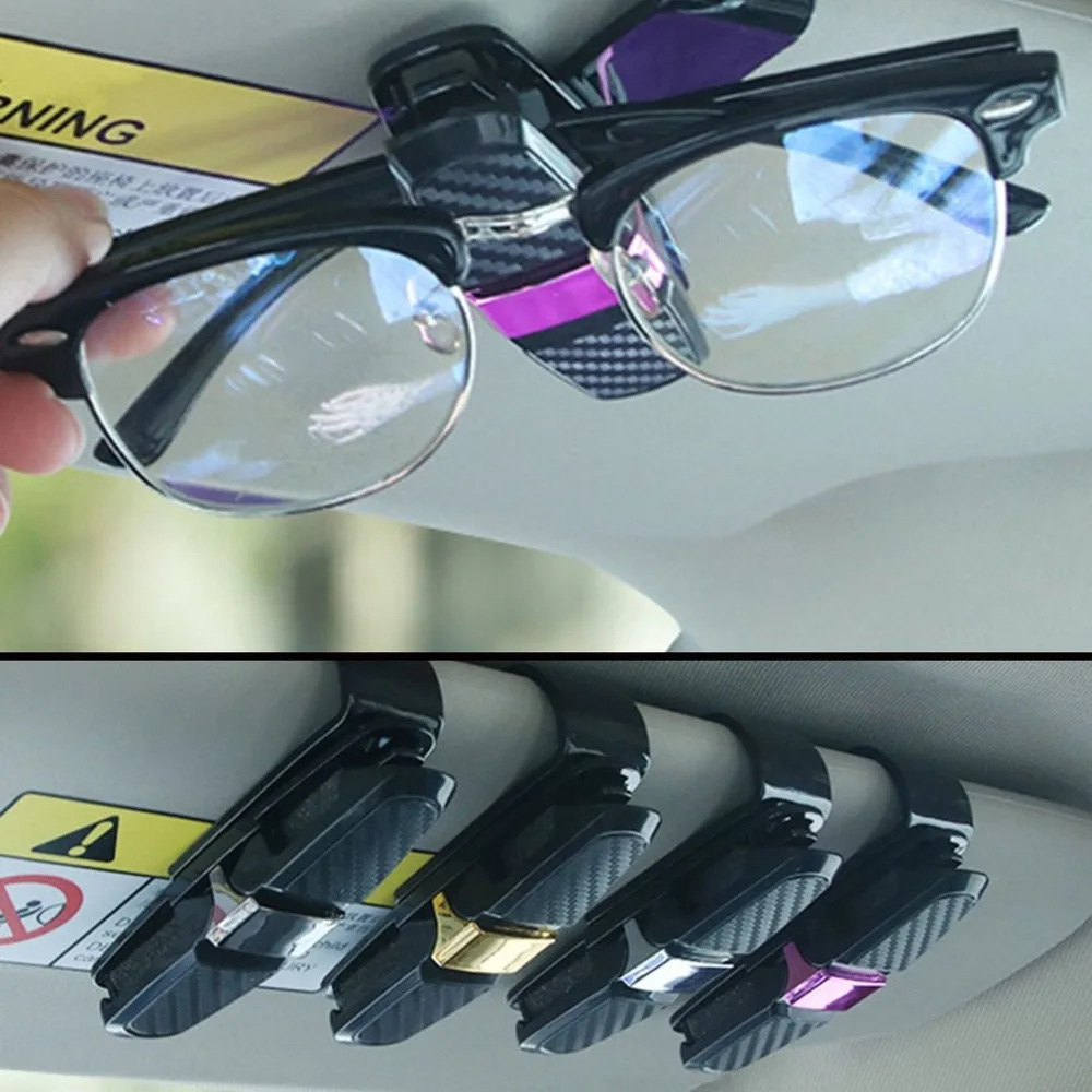 Горячая портативная универсальная застежка зажим для очков зажим для билетов, карточек ABS автомобильные чехлы для очков Автомобильный солнцезащитный козырек держатель для солнцезащитных очков