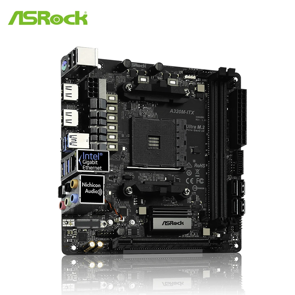 ASRock на основе сверхпрочного сплава A320M ITX рабочего Материнская плата A320 гнездо