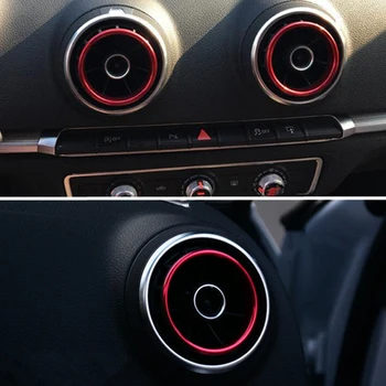 

Interior Accessories Dashboard Air Outlet Vent Cover Ring Trim 4pcs Stainless Steel For Audi Q2 2017 2018 Car Styling