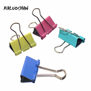 12 pezzi clip per raccoglitori a coda lunga clip per file in metallo colorato 25mm 32mm raccoglitore di carta ufficio scuola scrivania organizzatore cartella di cancelleria