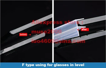 

F Type leveling glass silicone glass seal strip 6 8 10 12 mm glass window seal View Room Outdoor balcony waterproof