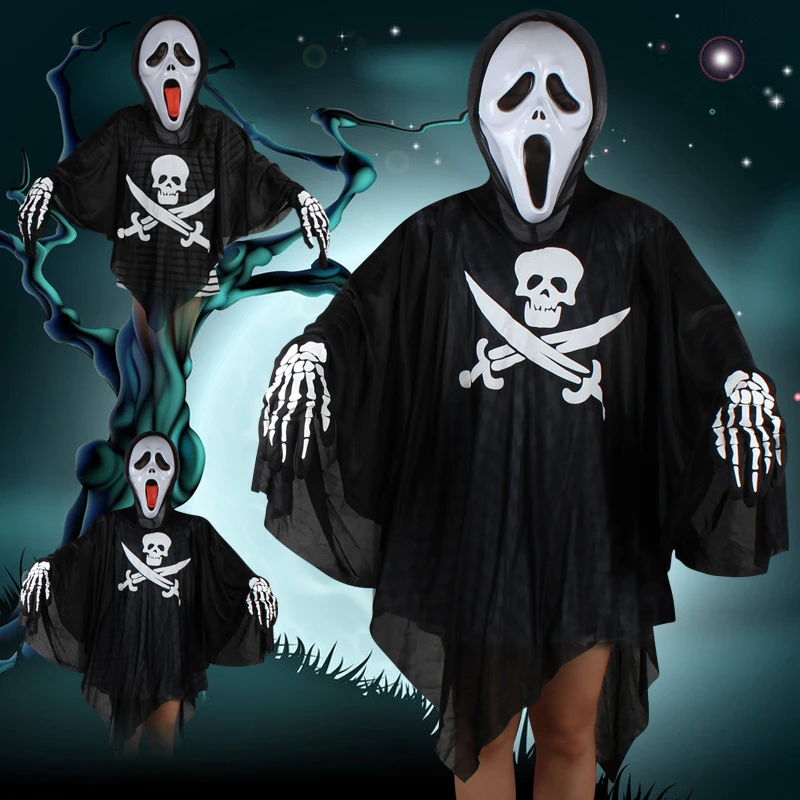 

Halloween Family Costume Haunted House Zombie Death Horror Clothes Female Ghost Costume Male Masquerade Kids Party cosplay Ghost