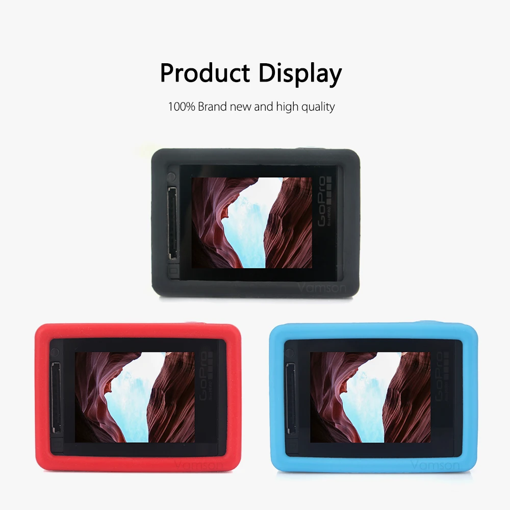 Силиконовый чехол Vamson для Gopro 4 3 + аксессуары спортивной камеры кобура Go Pro Hero