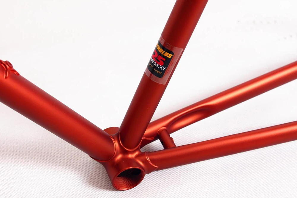 Perfect touring bicycle frame  Reynolds 525 steel Road Bike frame Copper plated frame DIY Chrome molybdenum steel  bike frame 6