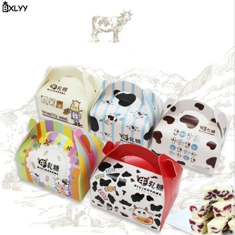 BXLYY 5 шт. упаковка для выпечки портативная коробка Nougat мусс точка торт печенье