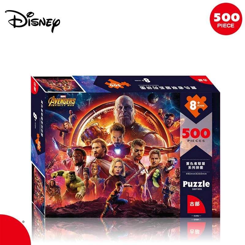 Disney игрушка Марвел пазл лед маркис Микки Человек паук 500 шт. бумажный для взрослых