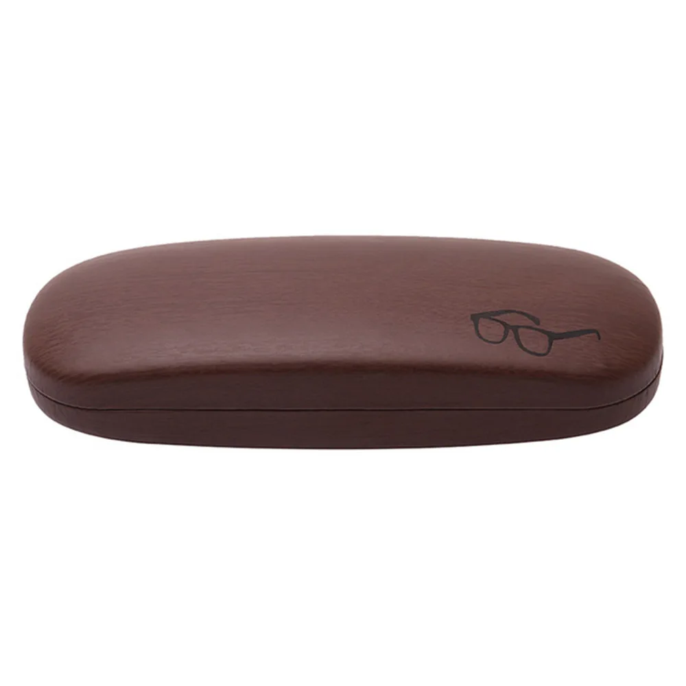 High Quality Wood Grain Hard Kit Holder Metal Reading Glasses Case for Men and Women PU Leather Eyeglass Sunglasses Box