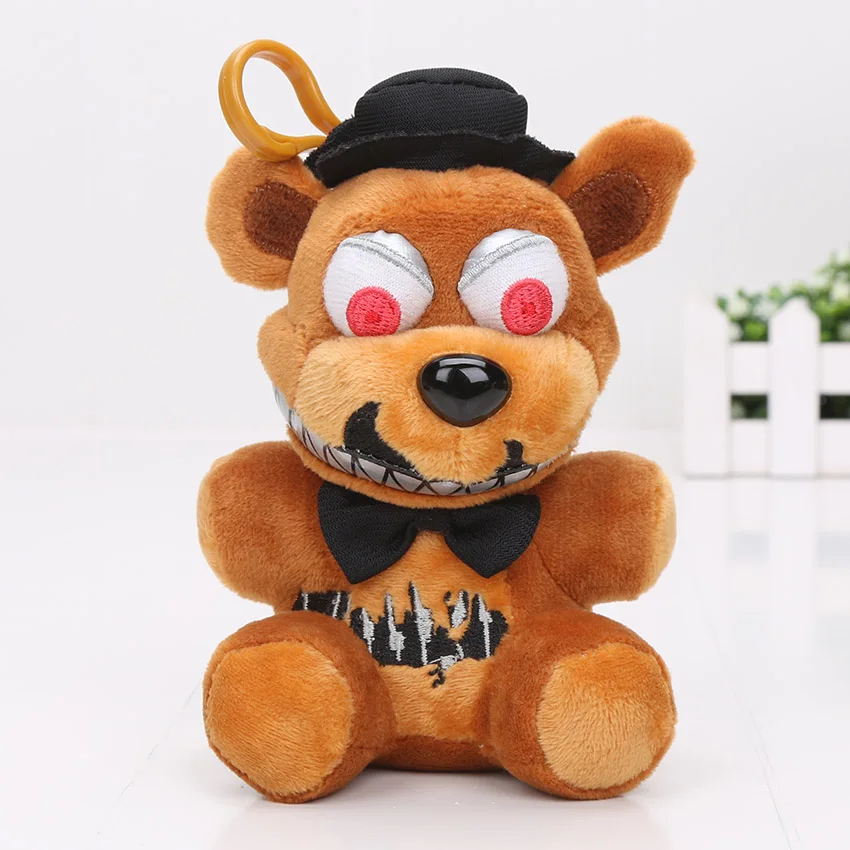 14 см FNAF Фокси Чика Бонни Золотой Фредди кошмар Фредди медведь брелок пять ночей у Фредди 4 кулон плюшевые игрушки - Цвет: nightmare bear