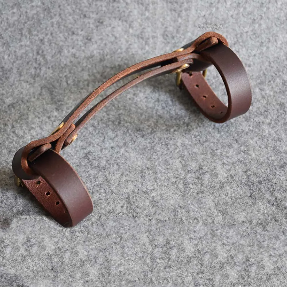 AGEKUSL Bike Carry Handle Tape Strap Belt For Brompton Bike Vintage Leather AGEKUSL Bike Carry Handle Tape Strap Belt For Brompton Bike Vintage Leather