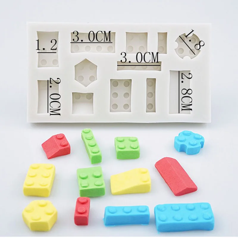 Лего кирпичные блоки РОБОТ силиконовая форма помадка торт плесень сахарный Шоколадный Замок стена день рождения игрушка