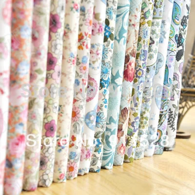 

Drop Shipping! fcz020 'Baby Blue-pink' 12piece/lot Assorted Vintage Cotton Patchwork Quilted Fabric - 45x50cm/ 17.7"x19.7"